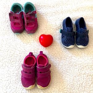 Plae/Saucony brand 8/8.5 toddler size shoe bundle